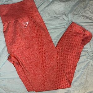 Gymshark Vital Seamless Leggings Sz M Orange Marl